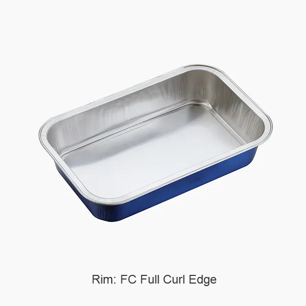 Maaltijdbakje van luchtvaartmaatschappij aluminium